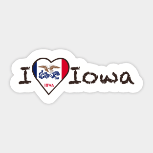 I Love Iowa Sticker